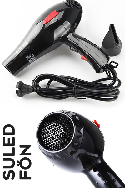 SULED Ultra Saç Kurutma ve Fön Makinesi 2500W Sıcak - Soğuk 2 Kademeli Ev Berber Pet