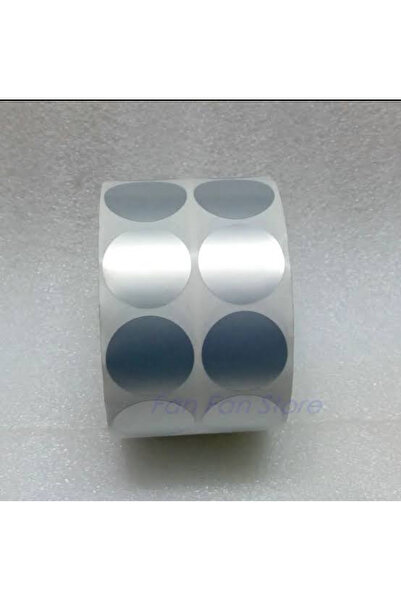 LABEL WORLD Boş Yapışkanlı Etiket Gümüş Renk 40mm X 40mm Çap Etiket