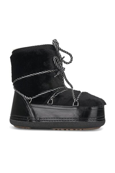 green norths Γυναικείες μπότες χιονιού καθημερινές άνετες μπότες με χοντρή σόλα με γούνινο κορδόνι