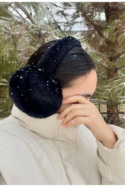 MEKİK BUTİK Premium Quality Women's Pile Plush Earmuff - Earmuff