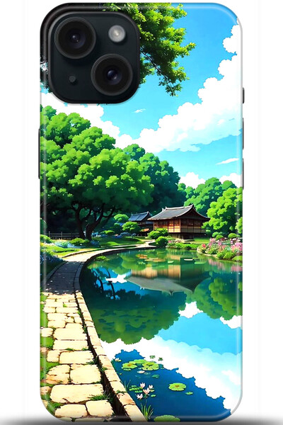 Noprin Apple iPhone 15 Case Hd Printed Case - Custody Series 5463