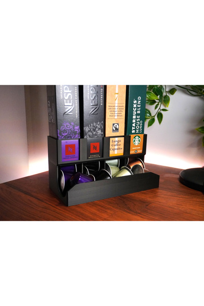 Aaron Boriss Nespresso Capsule Coffee Stand 4 Pieces (Blue Plate Included)