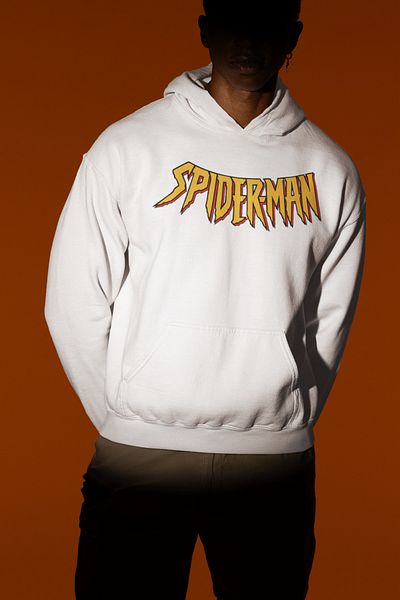 SEVBANO Spider-Man Written Unisex Oversize Spider-Man Hoodie