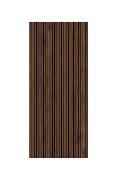 Karaağaç Mimarlık 100x275 Akustik Ahşap Duvar Paneli, 8mm Mdflam, Ceviz Kapla...