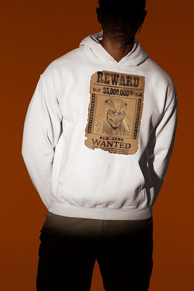 SEVBANO Reward Sub-Zero Wanted Printed Unisex Oversize Anime Hoodie