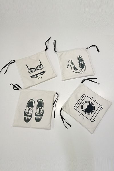 Paris Home 4 Pack Ανδρικά Παπούτσια Γυναικεία Παπούτσια Εσώρουχα Dirty Laundry Organizer Οργανωτής βαλίτσας ταξιδιού