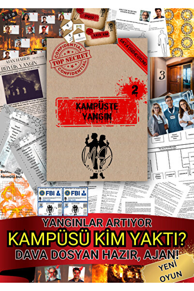 M.Ş. Özel Ajanlık Kampüste Yangın Dedektiflik Oyunu Katil Kim Cinayet Çözme S...