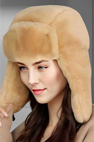 Uniquetrenders Дамска плюшена пилотска шапка Калпак