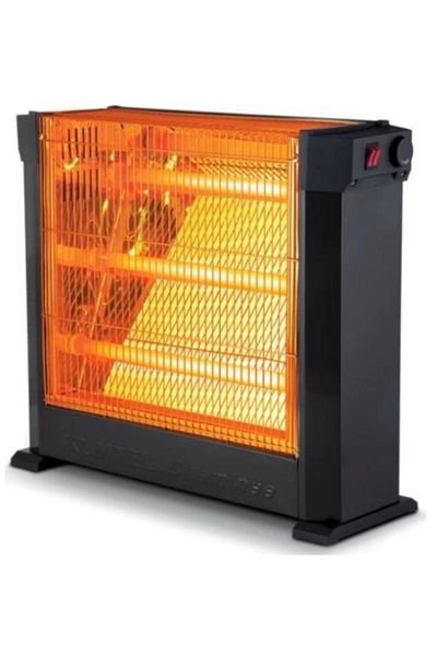 KUMTEL Electric Heater, 4 Quartz Tube - Black
