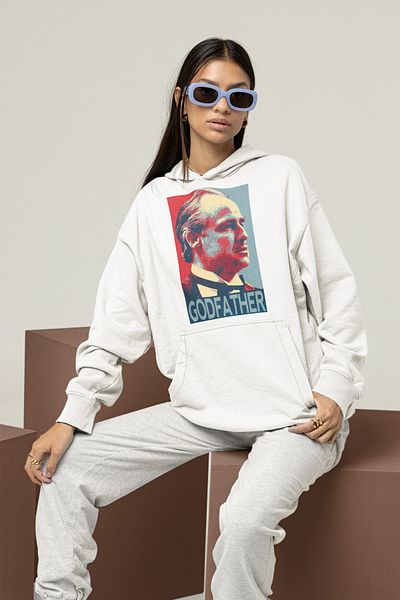 SEVBANO Godfather Movie Character Printed Unisex Oversize Hoodie