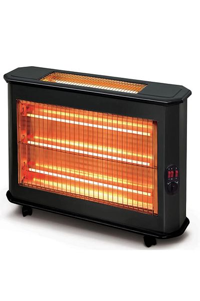 KUMTEL Electric Heater, 5 Quartz Tube - Black