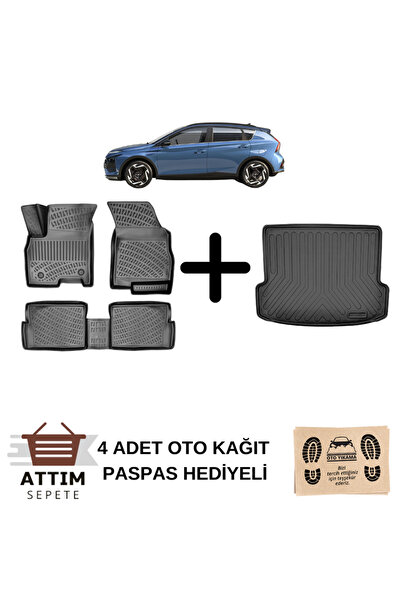 Rizline Hyundai Bayon havuzlu 3D  paspas + bagaj havuzu  2021-2022-2023-2024-...