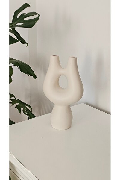 daimahome Alesta El Yapımı Doğal Seramik Vazo