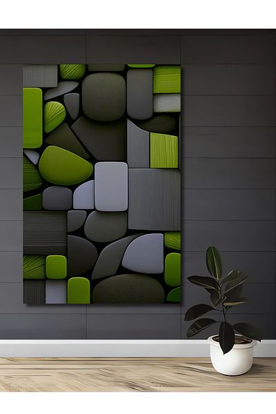 Teona Ahşap Modern Geometric Lemn MDF Dreptunghi Decorativ Acasă, Locul de Muncă Pictură Perete