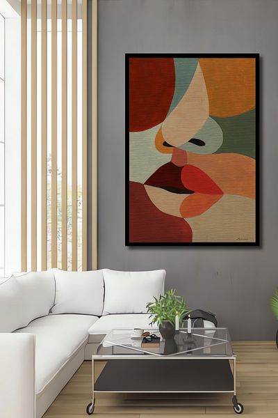 Teona Ahşap Față abstractă colorată decorativă din lemn MDF dreptunghiulară pentru pictură murală acasă, la locul de muncă