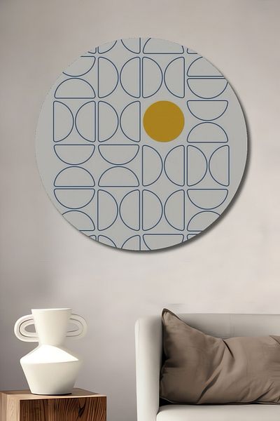 Teona Ahşap MDF din lemn cu modele geometrice rotunde decorative pentru casa, locul de munca pictura pe perete