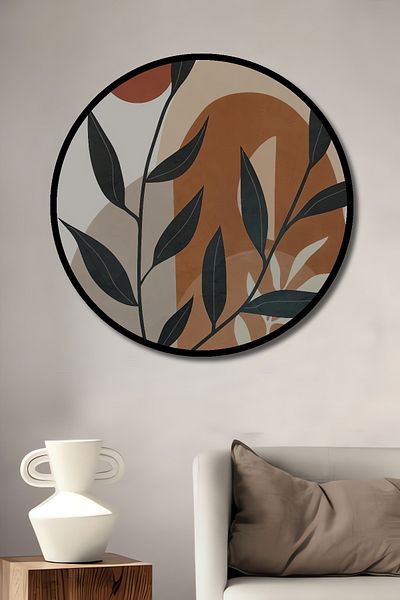 Teona Ahşap Natura Minimalistă Decorativă Lemn MDF Casă Rotundă, Pictură Perete Locul de Muncă