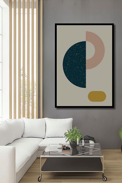 Teona Ahşap Echilibru Geometric Decorativ Lemn MDF Dreptunghi Acasă, Locul de Muncă Pictură Perete