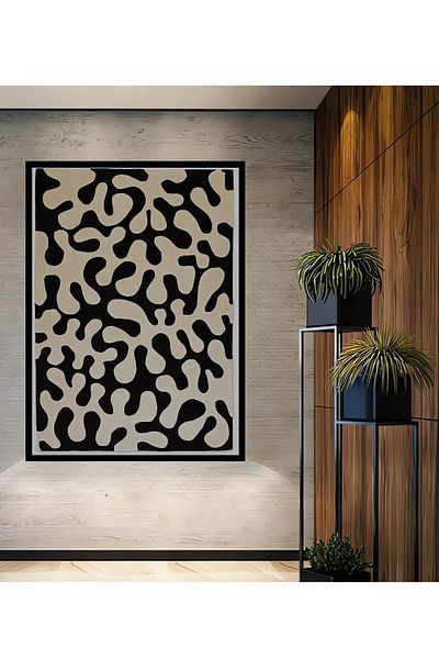 Teona Ahşap Lemn decorativ cu model organic MDF dreptunghiular pentru pictura de perete acasa, la locul de munca