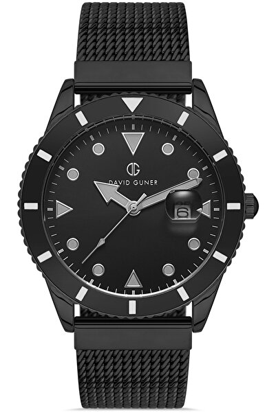 DAVID GUNER Gun Kaplamalı Takvimli Çelik Örme Kordonlu Erkek Kol Saati