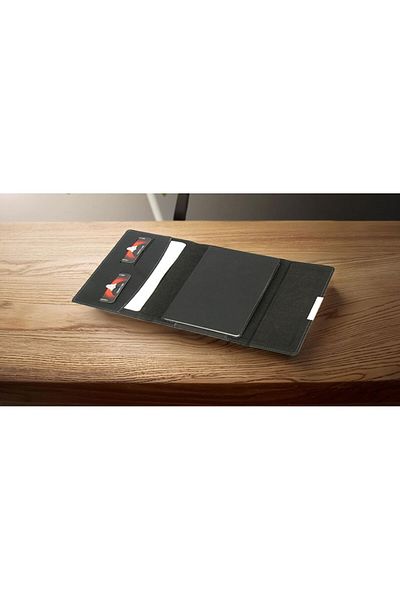 Copyder Сив термо кожен тефтер - 24 x 14,5 см с корици, метална катарама, 160 страници