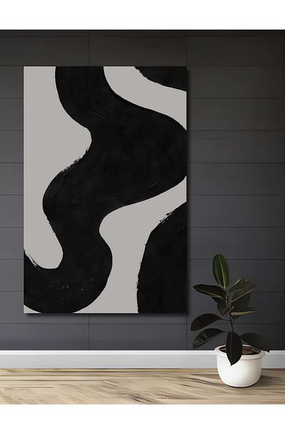 Teona Ahşap Pictură de perete dreptunghiulară din lemn MDF decorativ ondulat abstract pentru casă, loc de muncă