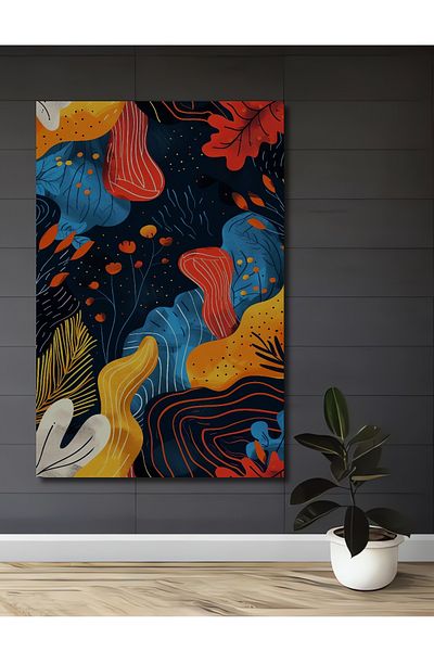 Teona Ahşap Casa Decorativă Dreptunghiulară MDF din Lemn Colorat, Pictură Perete Loc de Muncă