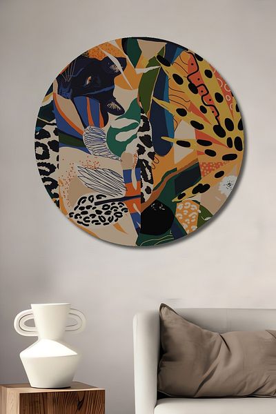 Teona Ahşap Natura Sălbatică Exotică Decorativă Lemn MDF Casă Rotundă, Pictură Perete Loc de Muncă