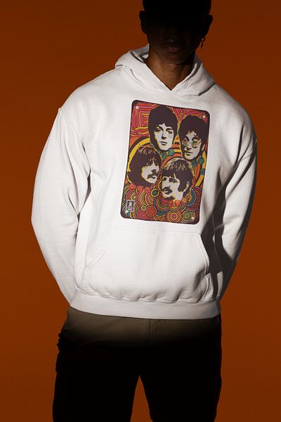 SEVBANO The Beatles Music Band Printed Unisex Hoodie, Oversize Sweatshirt