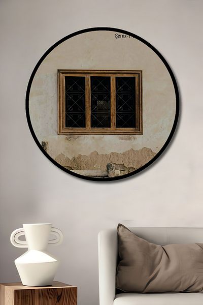 Teona Ahşap Serdar-ı Türkânili Lemn MDF Rotund Decorativ Acasă, Locul de Muncă Pictură Perete