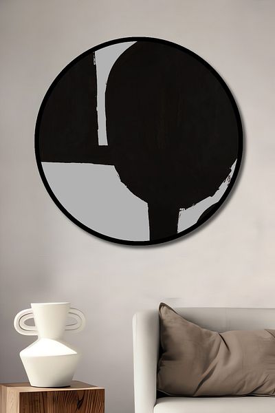 Teona Ahşap Abstracție Geometrică Lemn MDF Rotund Decorativ Acasă, Locul de Muncă Pictură Perete