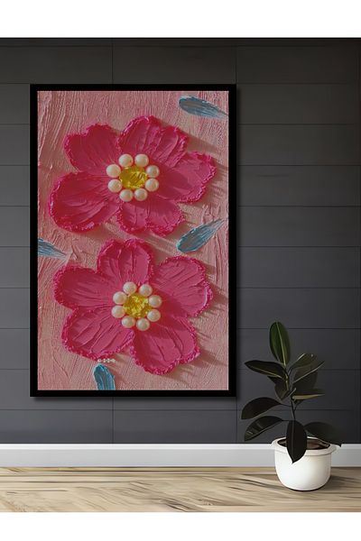 Teona Ahşap Flori Roz Decorative Lemn MDF Dreptunghi Acasă, Locul de Muncă Pictură Perete