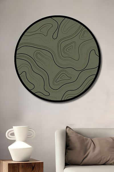 Teona Ahşap Organic Abstract Lemn MDF Rotund Decorativ Acasă, Locul de Muncă Pictură Perete