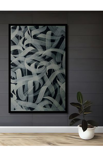 Teona Ahşap Abstract Waves Decorativ Lemn MDF Dreptunghi Acasă, Locul de Muncă Pictură Perete