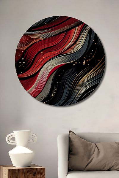 Teona Ahşap Cosmic Storm Decorativ Lemn MDF Casă Rotundă, Pictură Perete Loc de Muncă