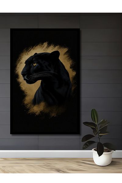Teona Ahşap Puternic Panther Decorativ Lemn MDF Dreptunghi Acasă, Locul de Muncă Pictură Perete