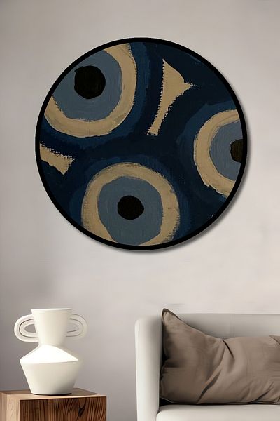 Teona Ahşap Evil Eye Bead Decorativ Lemn MDF Rotund Casa, Locul de Muncă Pictură Perete