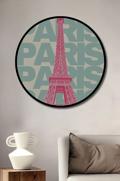 Teona Ahşap Turnul Eiffel Paris Lemn MDF Rotund Decorativ Acasă, Locul de Muncă Pictură Perete