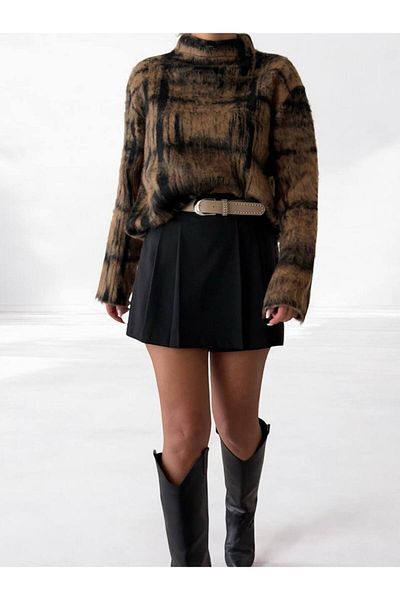 Melike Bakar Boutique Pulover cu guler ridicat