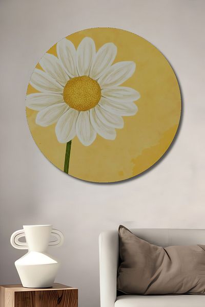 Teona Ahşap Daisy Beauty Decorativ Lemn MDF Rotund Acasă, Locul de Muncă Pictură Perete