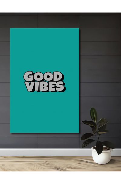 Teona Ahşap Good Vibes Decorativ Lemn MDF Dreptunghi Acasă, Locul de Muncă Pictură Perete