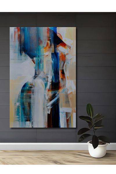 Teona Ahşap Abstract Touch Decorativ Lemn MDF Dreptunghi Acasă, Locul de Muncă Pictură Perete