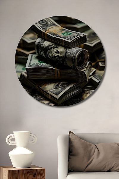 Teona Ahşap Staple de bani din lemn MDF rotund decorativ pentru casa, locul de munca pictura pe perete