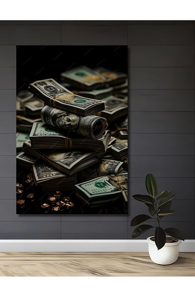 Teona Ahşap Staple de bani din lemn MDF dreptunghiular decorativ pentru casa, locul de munca pictura pe perete