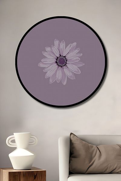 Teona Ahşap Floare de lavandă Decorativă Lemn MDF Rotund Acasă, Locul de Muncă Pictură Perete