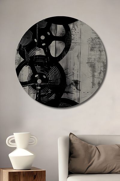 Teona Ahşap Rolă de film din lemn MDF rotund decorativ pentru acasă, pictură murală la locul de muncă