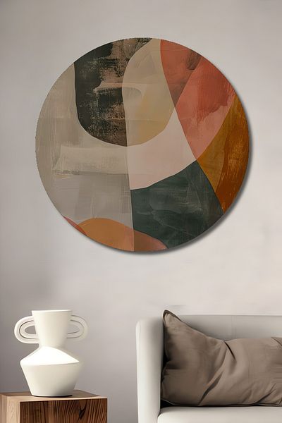 Teona Ahşap Artă abstractă Lemn MDF Rotund Decorativ Acasă, Locul de muncă Pictură murală