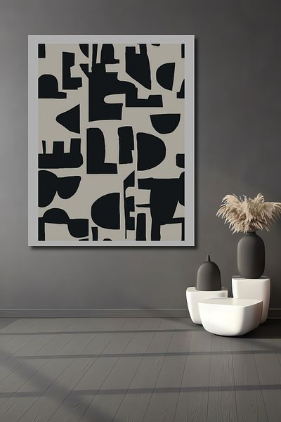 Teona Ahşap Abstracție Geometrică Lemn MDF Dreptunghi Decorativ Acasă, Locul de Muncă Pictură Perete