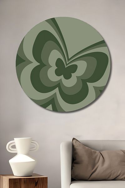 Teona Ahşap Decorativ Fluture Abstract Lemn MDF Rotund Acasa, Locul de Muncă Pictură Perete