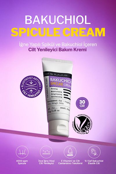 DERMA FACTORY Spikule and Bakuchiol Cream with Needle Structure 0.4% Spicule Cream